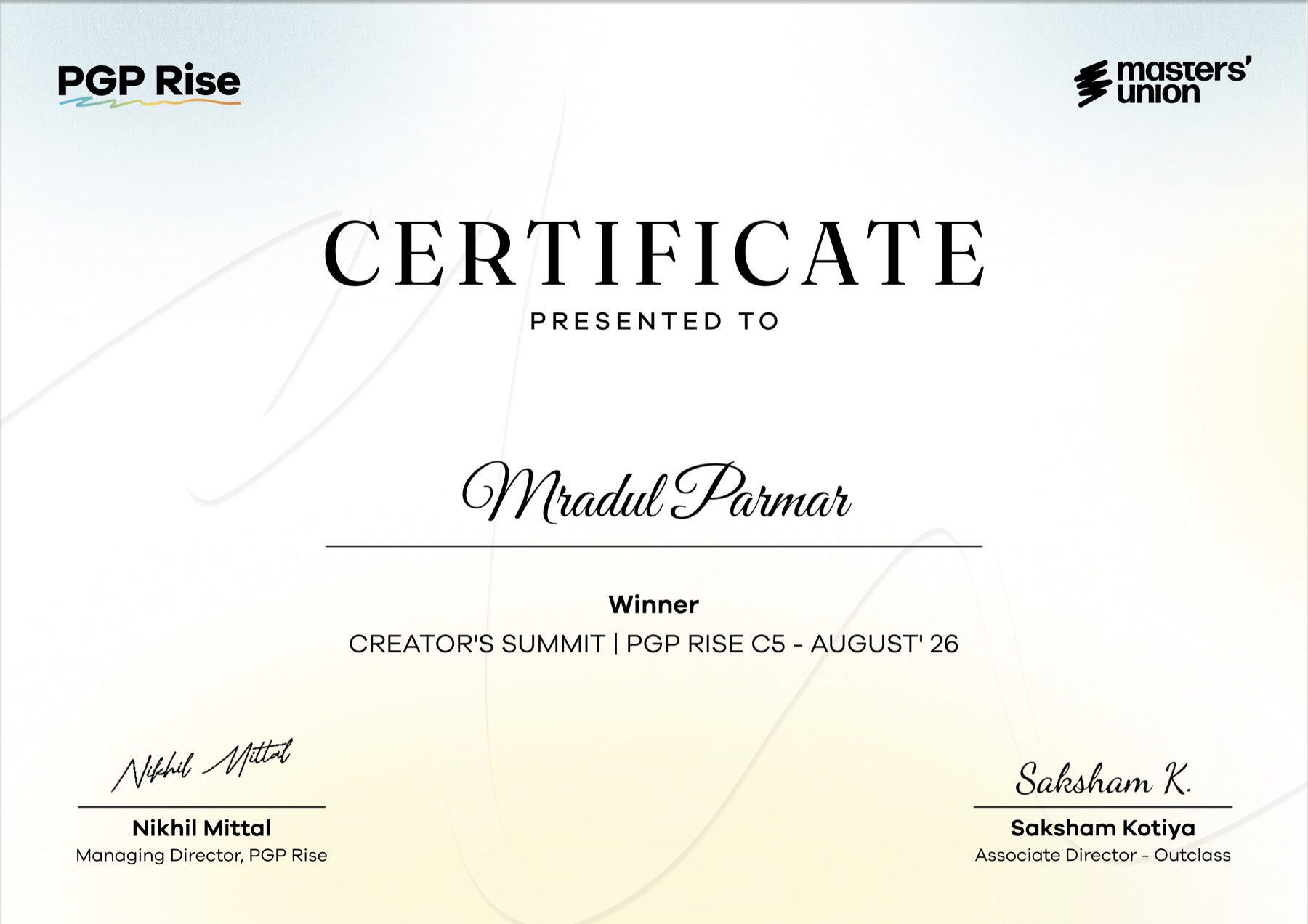 Award-winning execution